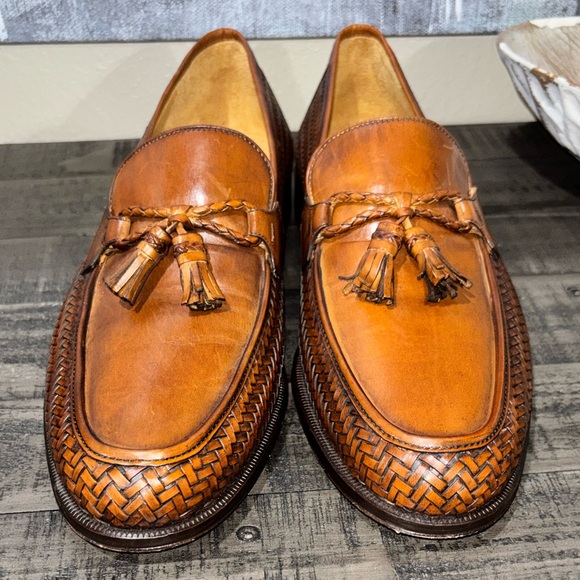 Magnanni woven leather tassel loafers Men's SZ12 - Picture 9 of 13